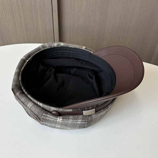 VERSATILE BRITISH STYLE PLAID BERET_CWAB2907