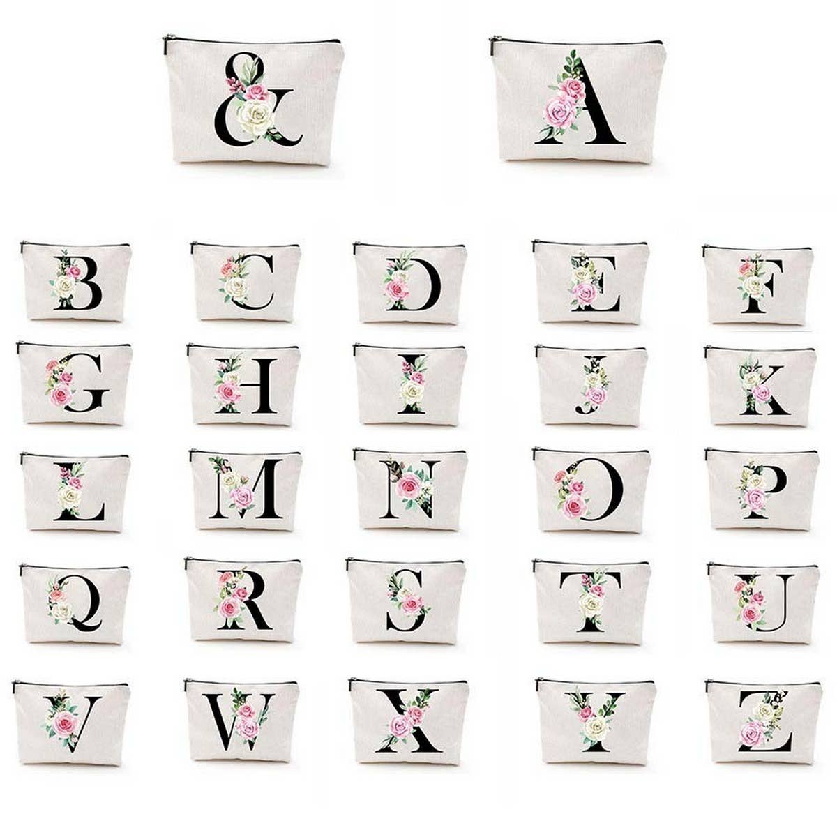 SIMPLE DOUBLE-SIDED PRINTED ZIPPER COSMETIC BAG_CWAB2251