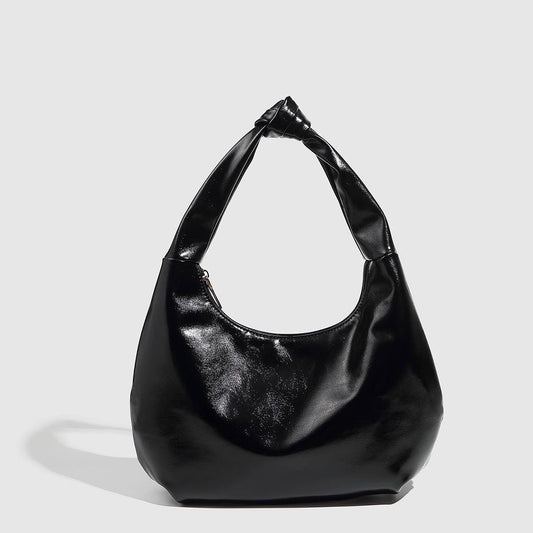 Glossy Cloud Shoulder Bag with Minimalist Design_CWAB5705
