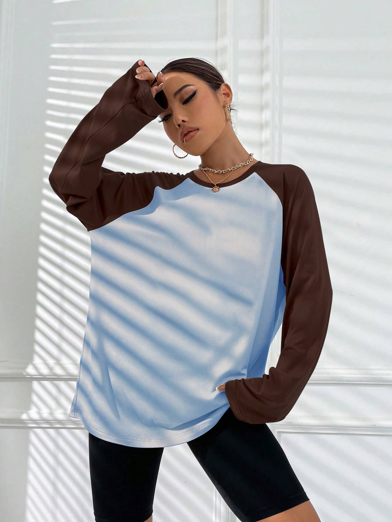 AMERICAN RETRO COLOR BUMP SHOULDER T-SHIRT