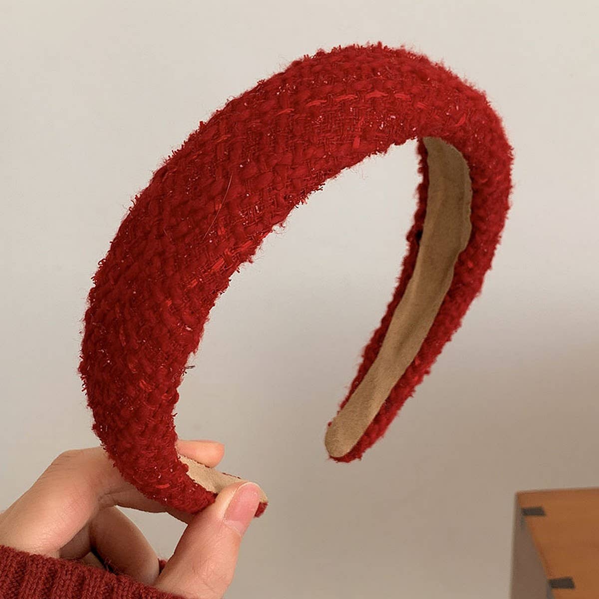 Christmas Red Headband,Retro Elegant Winter Style
