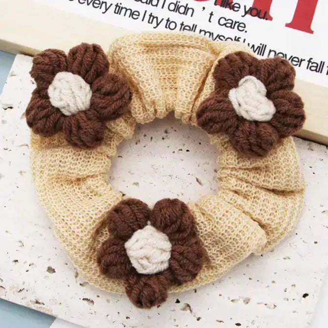 WOMEN FASHION FLOWER ELASTIC HAIR TIES_CWAHA0507