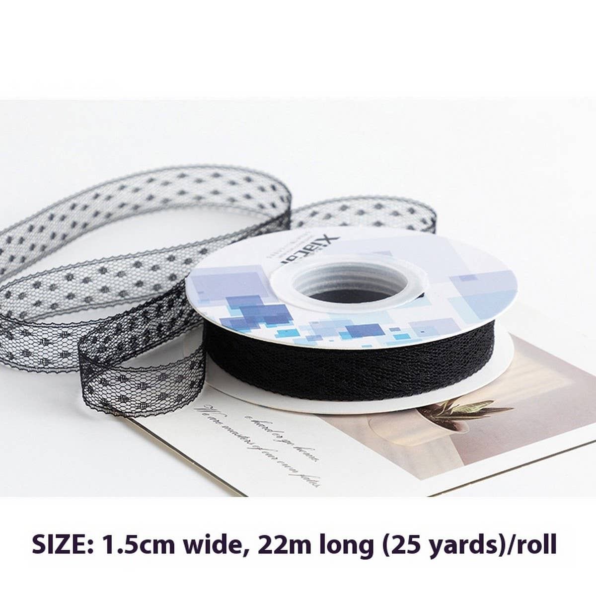 COLORFUL POLKA DOT LACE RIBBON DIY ACCESSORIES