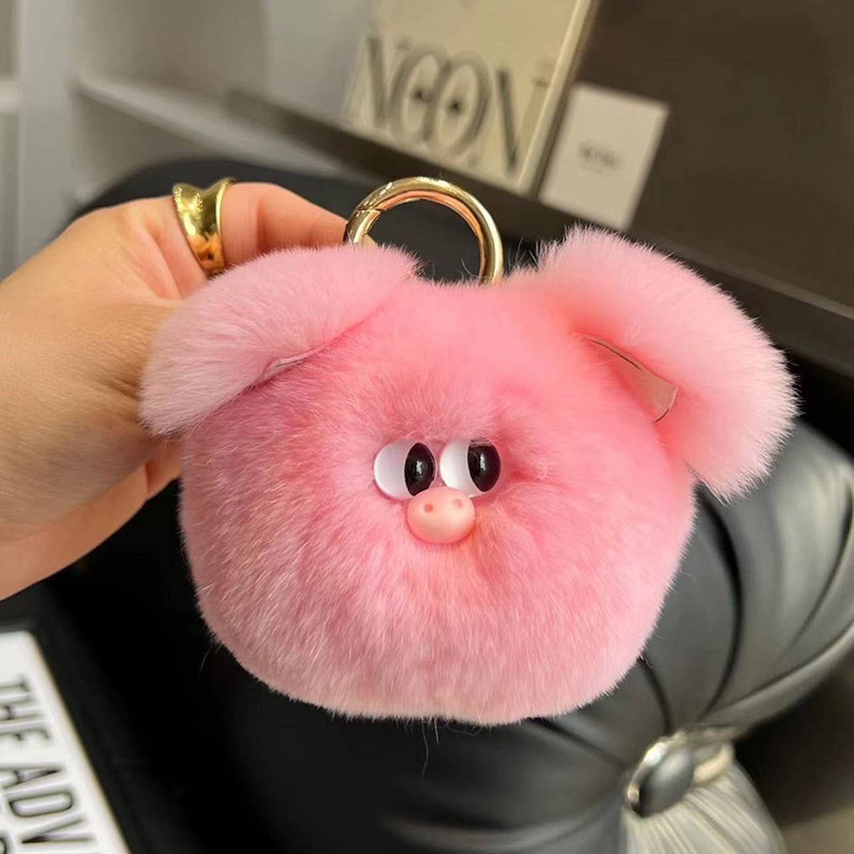 CUTE PIG PLUSH CAR KEYCHAIN BAG ACCESSORIES