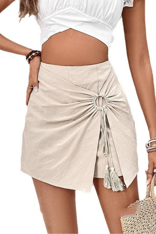 CWBSS0484_SOLID ASYMMETRICAL SKORT MINI SKIRT