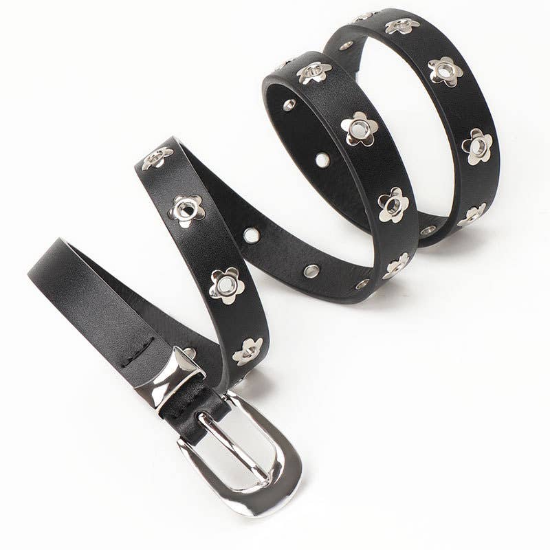 Punk-style retro high-end air-eyed women's belt