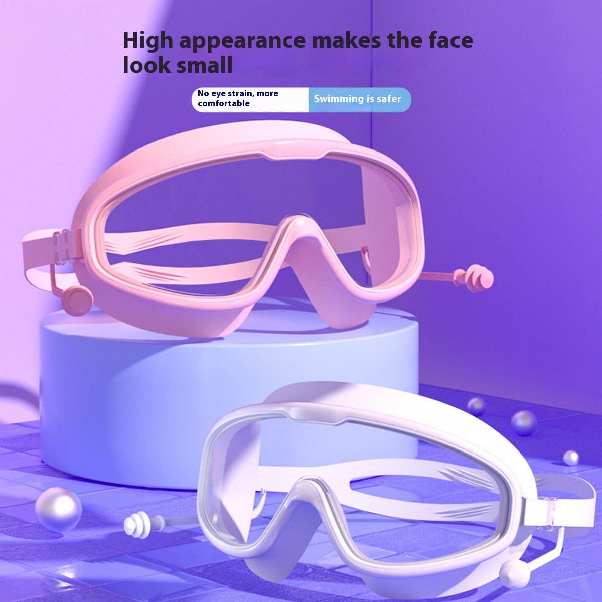 Pro HD Swim Goggles & Cap Set ??Anti-Fog Adult_CWMM6641