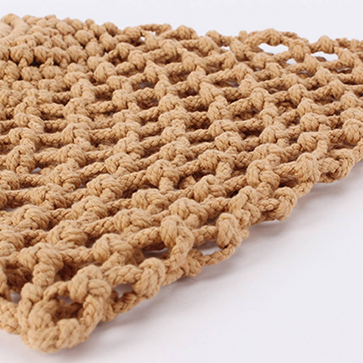 HOLLOW ONE-SHOULDER COTTON BEACH WOVEN BAG_CWAB4688