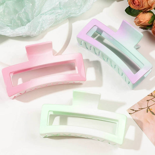 Gradient Cream Hair Claw XL Ponytail Shark Clip_CWAHA1645