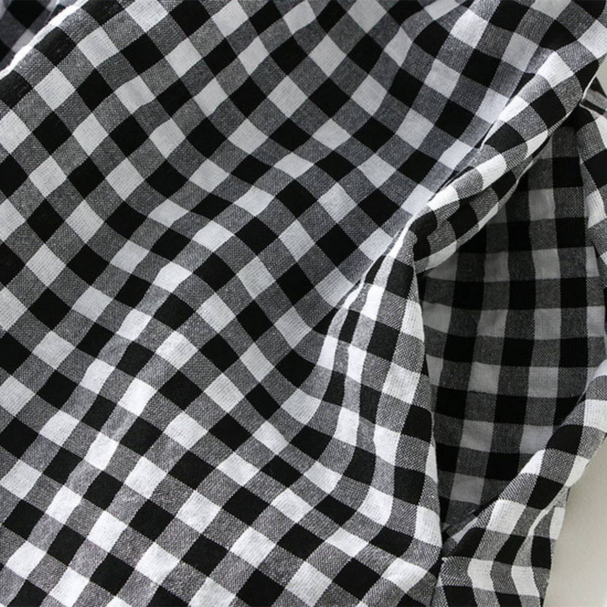 Lace Trim Plaid High-Waist A-Line Midi Skirt