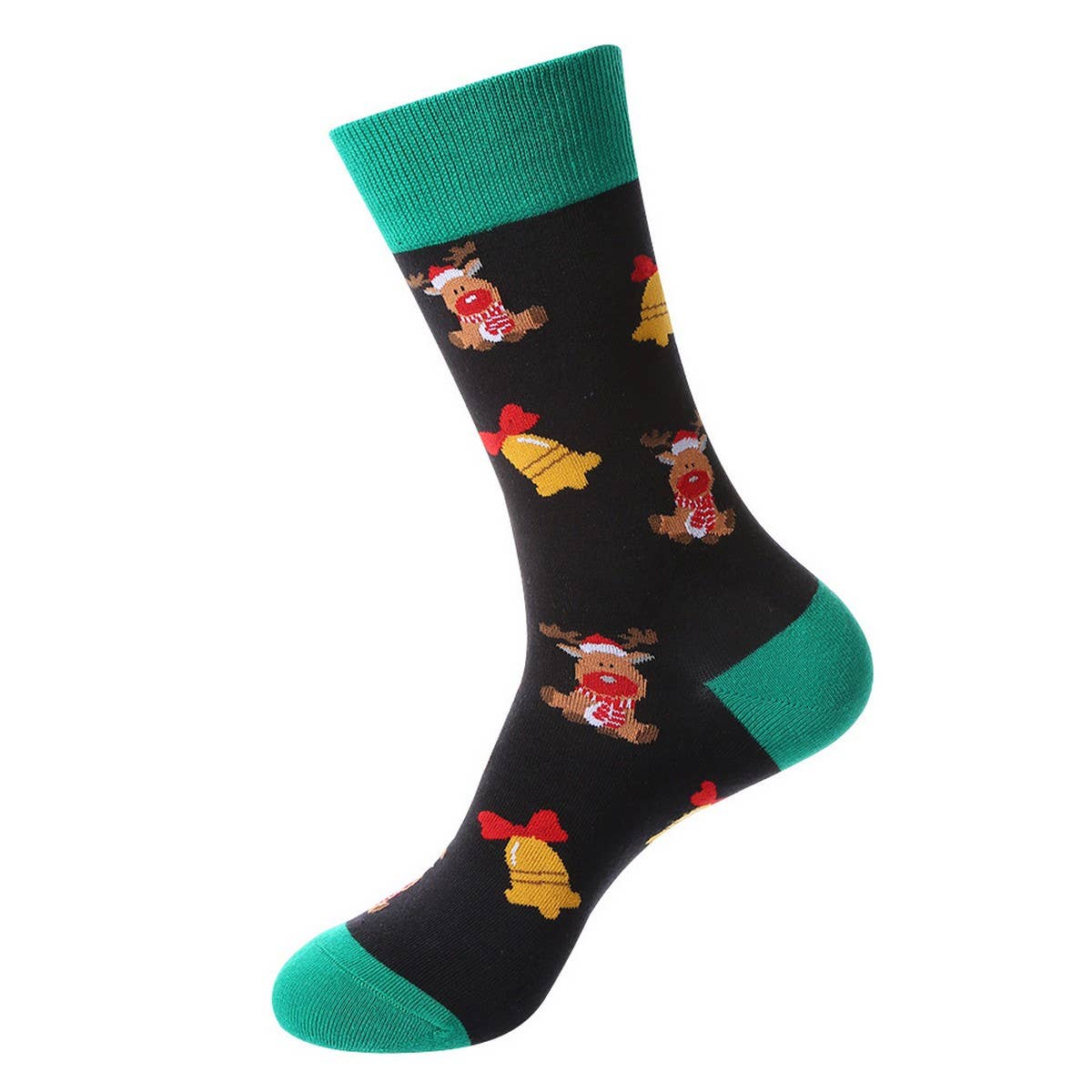 CHRISTMAS ELK SNOWMAN MIDDLE TUBE COTTON SOCKS