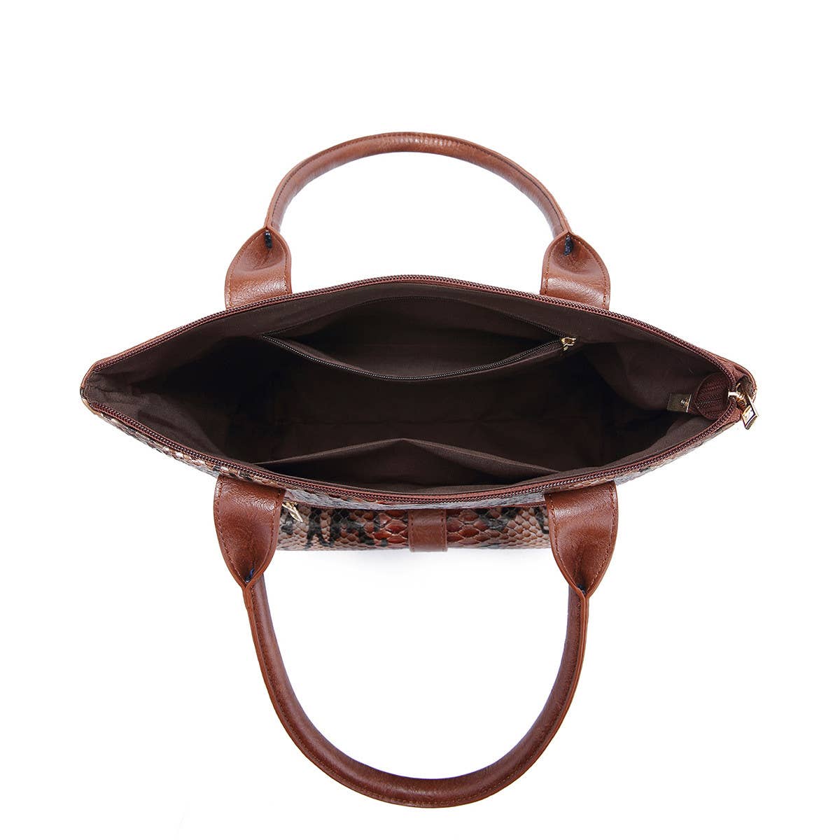 WOMEN TOTE SNAKE PRINT SHOULDER HANDBAG_CWAB2594