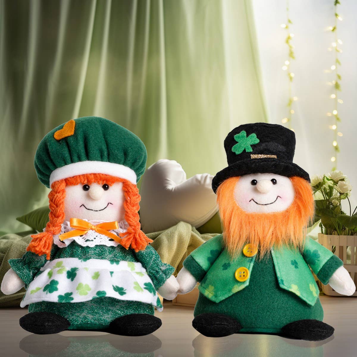 ST. PATRICK'S DAY PARTY APRON SUIT RUDOLPH DOLL_CWMM3448