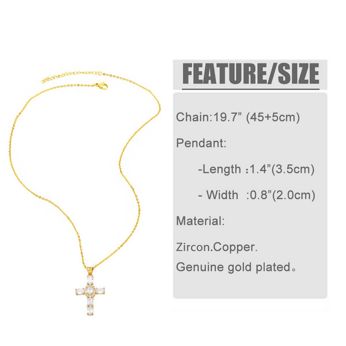 DIAMOND STUDDED PEARL CROSS PENDANT NECKLACE