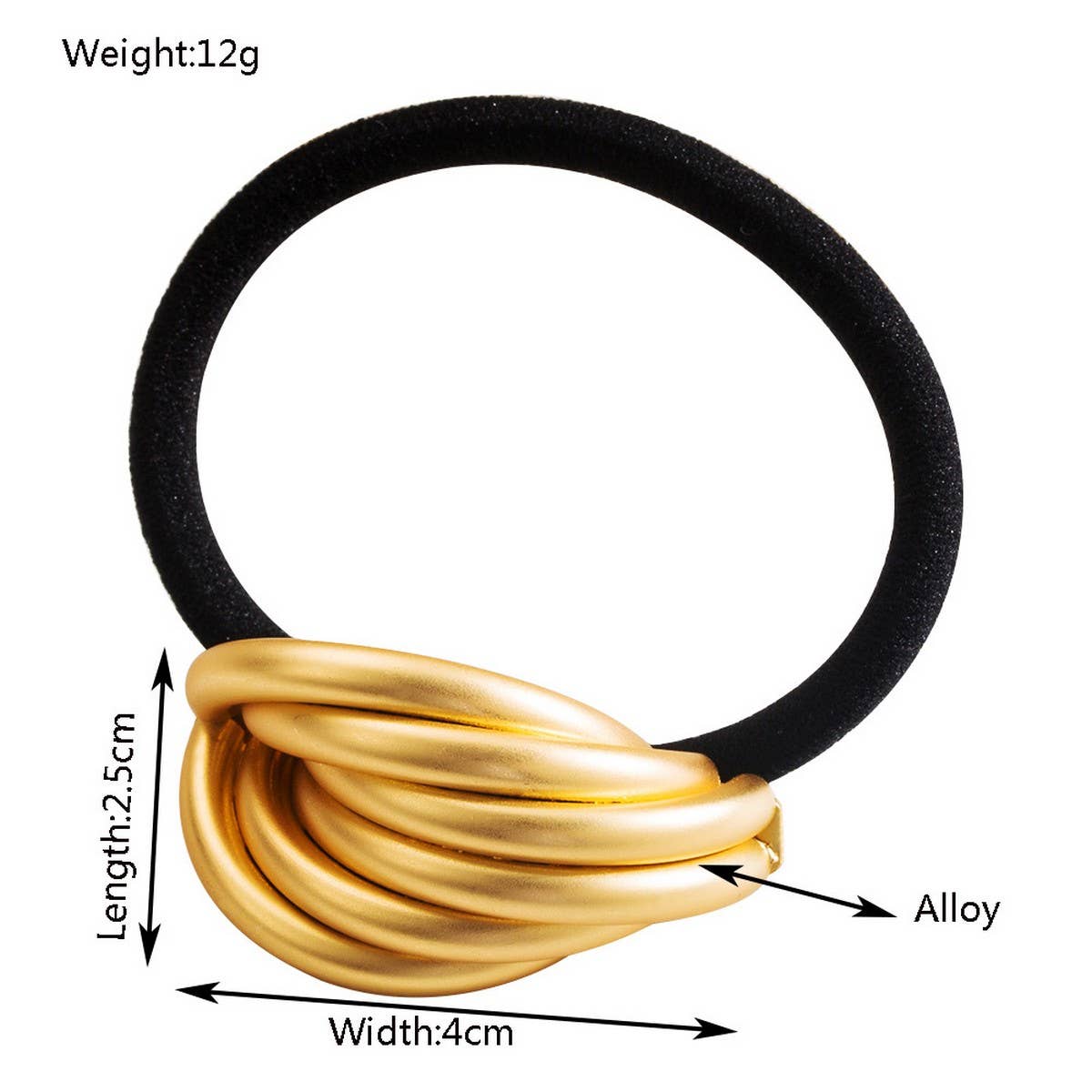 Minimalist Metal Geometric Elastic Hair Tie