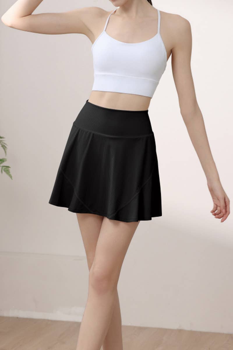 CWBSP0519_SUMMER ONE-PIECE HIGH WAIST SPORTS SKIRT