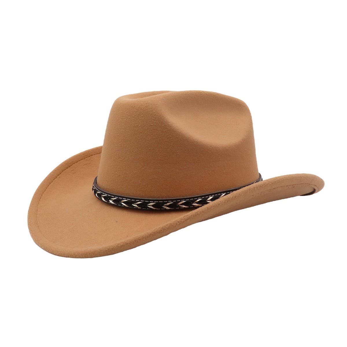 Couple¡¯s Retro Wool Fedora Hat Western Style_CWAH04414