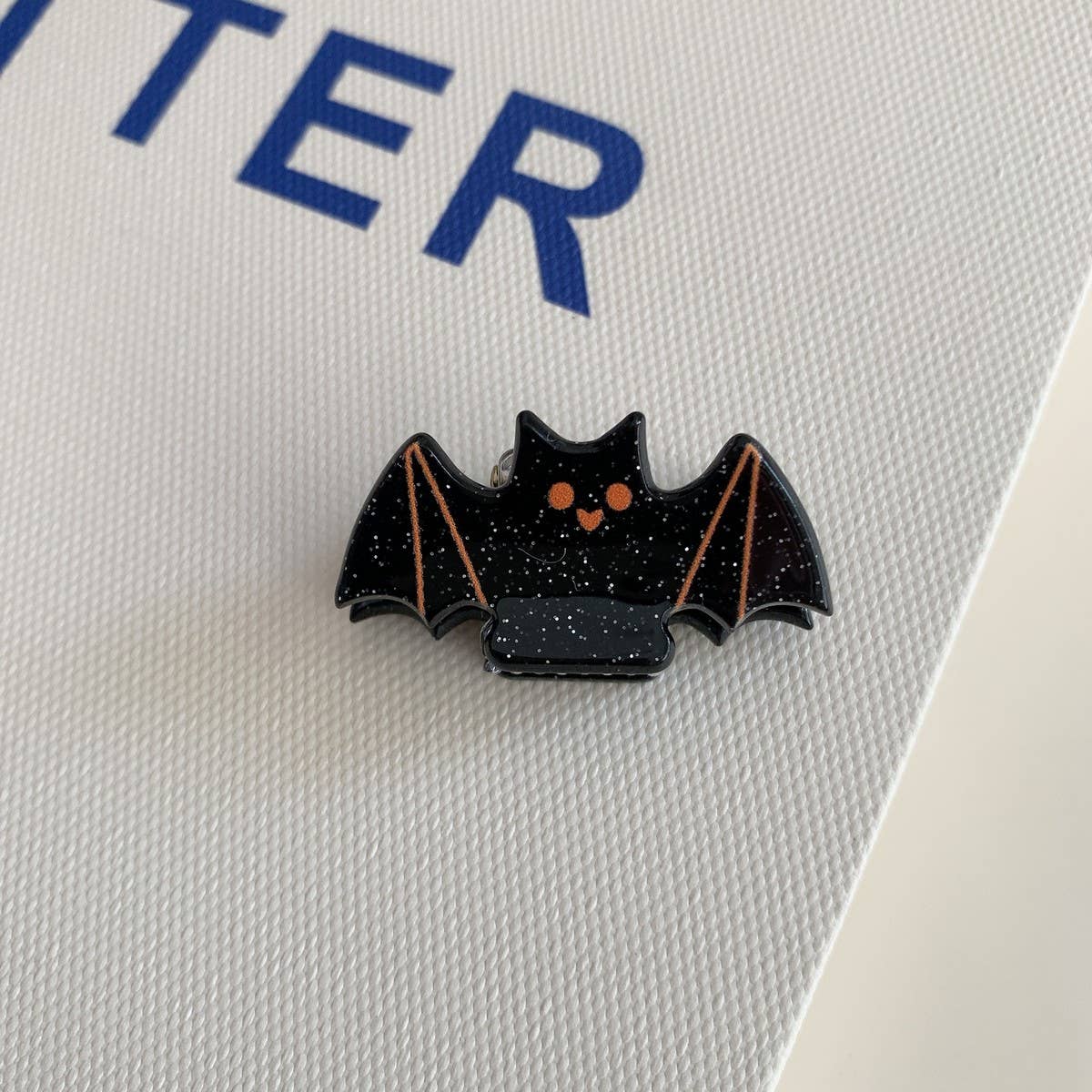 CWAHA07727_HALLOWEEN GHOST PUMPKIN BAT ACRYLIC HAIR CLAW