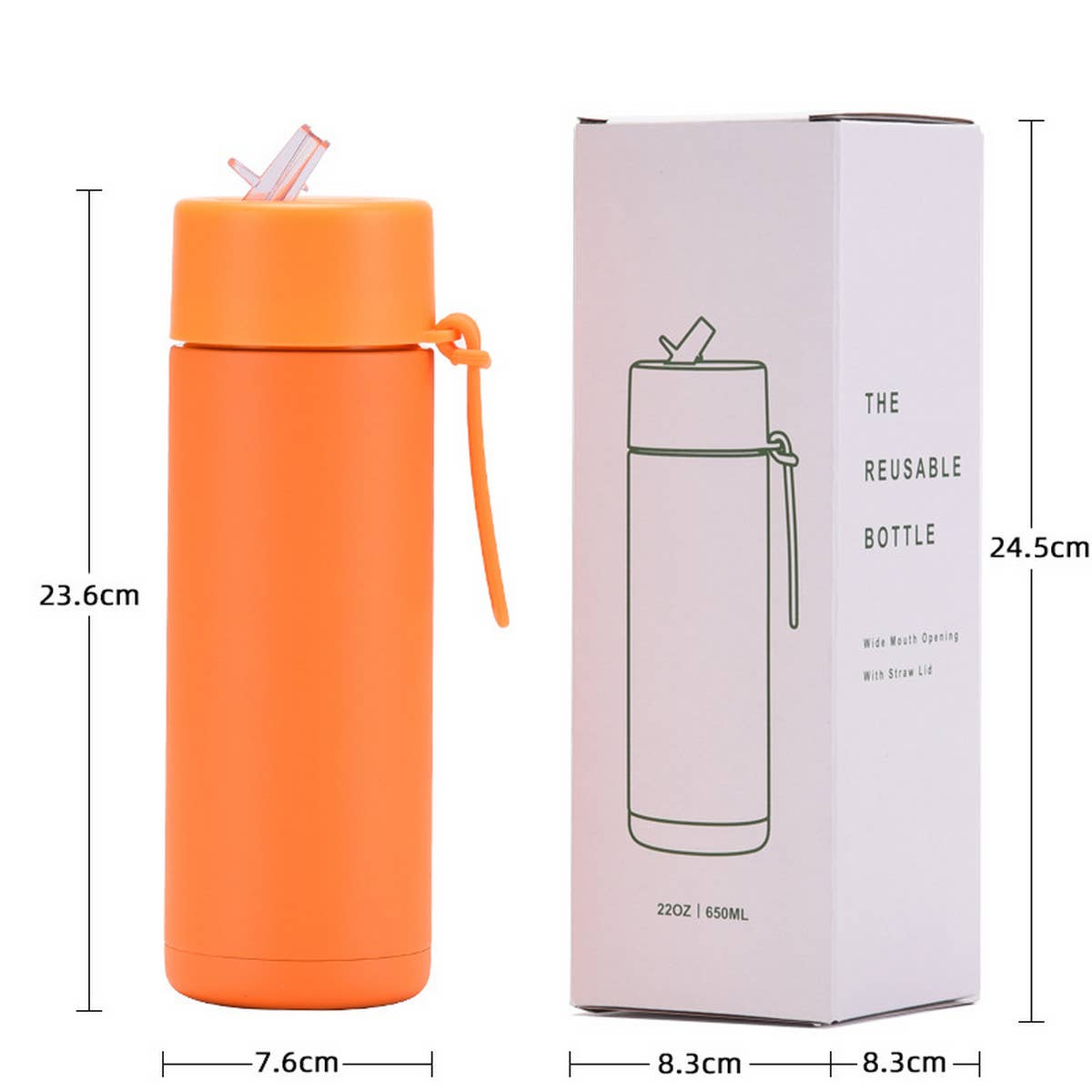 NEW PORTABLE 650ML SPORTS THERMOS CUP