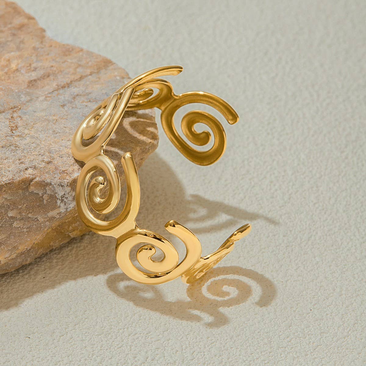 Elegant Hollow Open Cuff Bracelet for Women