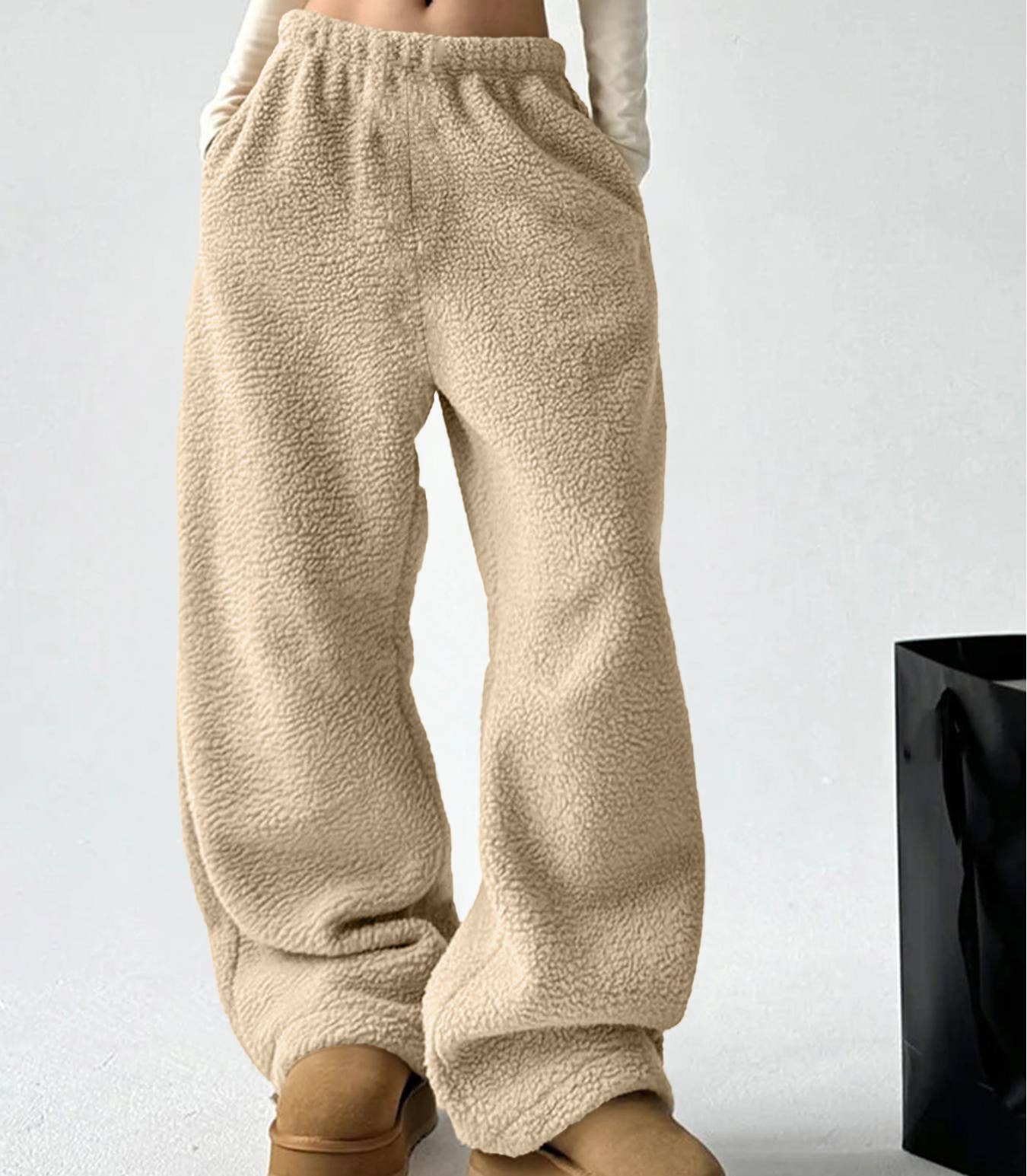 Simple,comfortable casual solid-color long pants