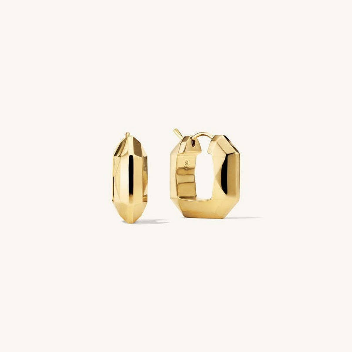 Irregular Square Earrings Stainless Steel