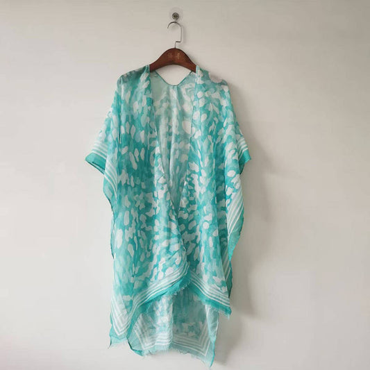 Floral Print Beach Cover-Up Bikini Cardigan