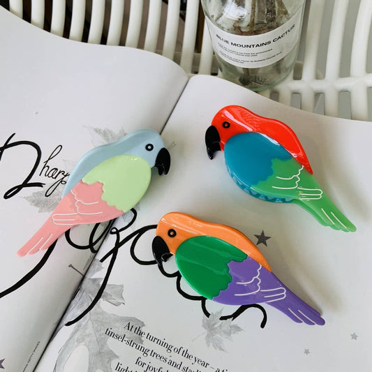 Parrot Bird Acetate Hair Claw ??Cute Summer Clip_CWAHA2149