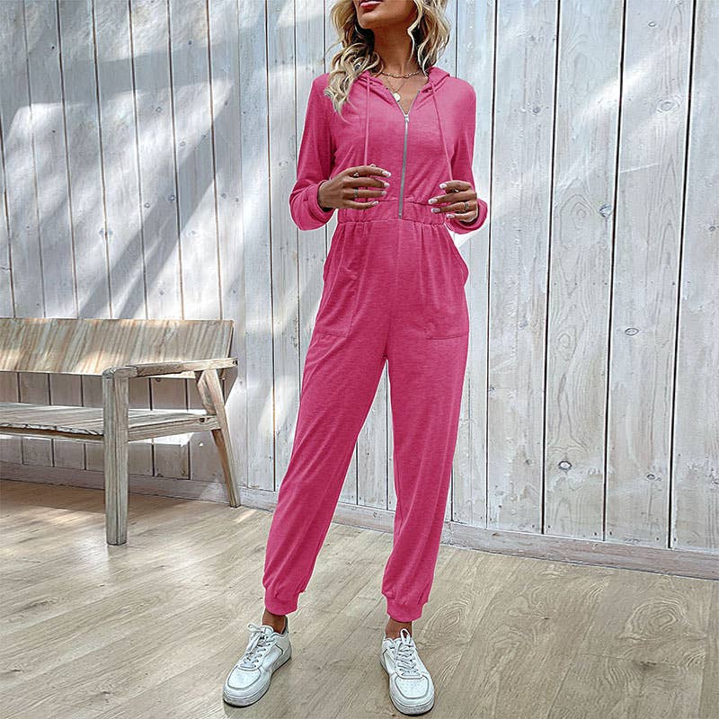 SOLID COLOR CARGO CASUAL ROMPER