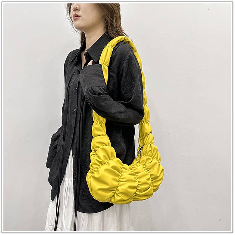 Cloud bag pleated underarm bag sponge bag