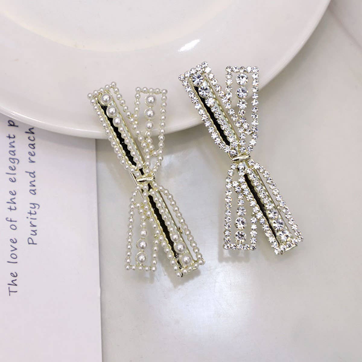 Full Rhinestone Hair Clip,Sparkly Side or Back Pin