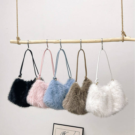 WINTER FASHIONABLE ALL-MATCH FUR PLUSH BAG_CWAB3918