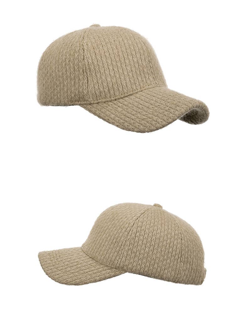 KNIT THICK WARM BASEBALL CAP CAP