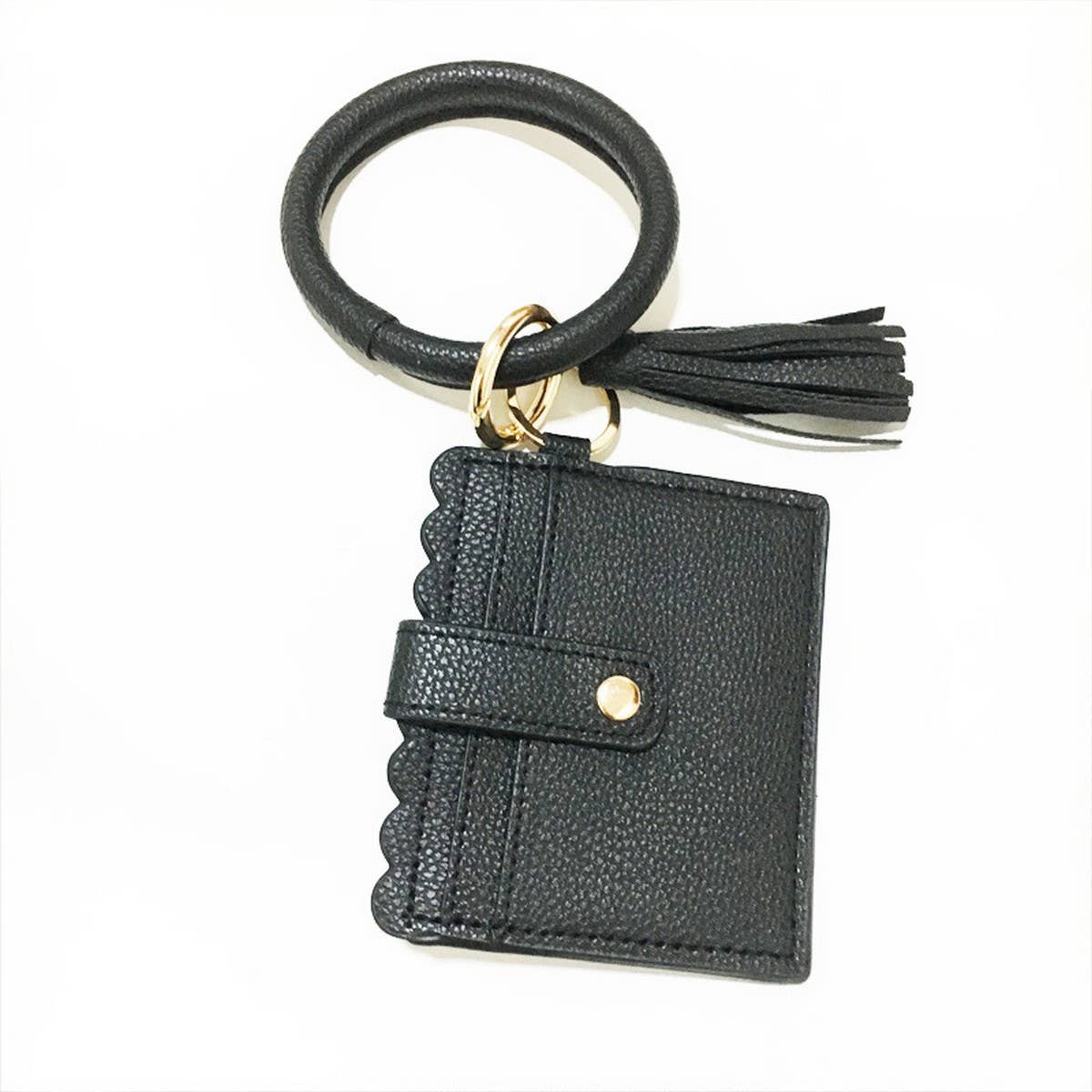 Leopard Keychain Bangle with PU Card Holder_CWAB5006