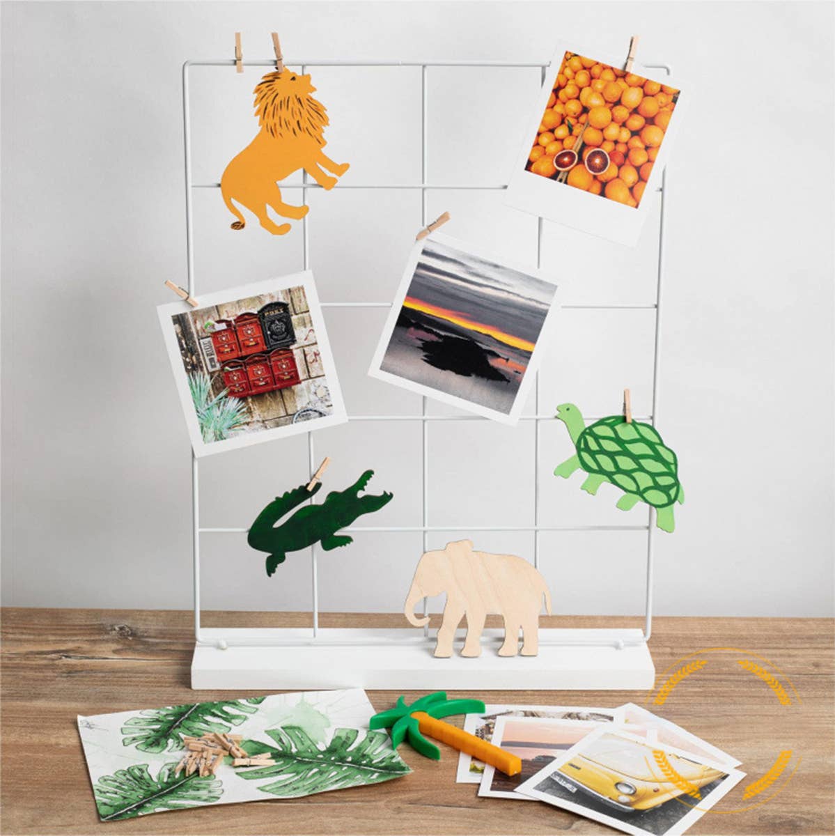 CWASC2676_JUNGLE ANIMAL HANDMADE DIY WOODEN CRAFTS