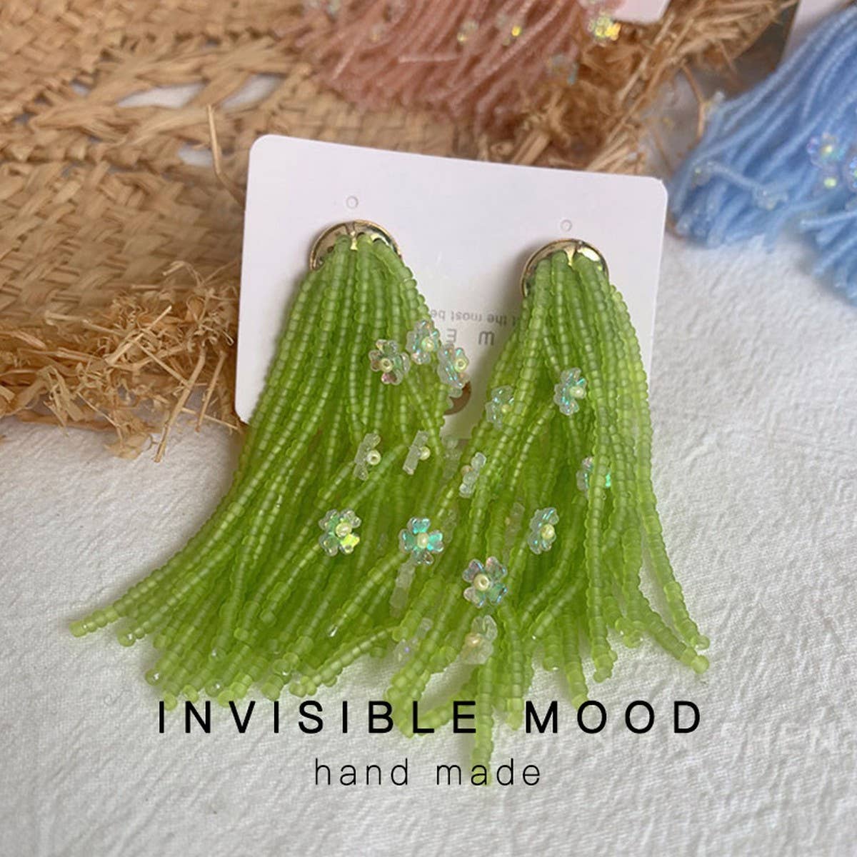 SWEET AND ELEGANT HAND-WOVEN CRYSTAL EARRINGS