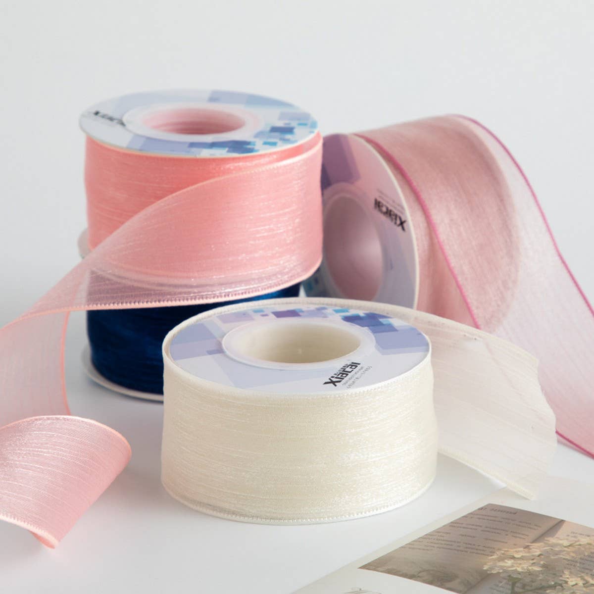 DIY BOW HAIR ACCESSORIES SNOW YARN RIBBON