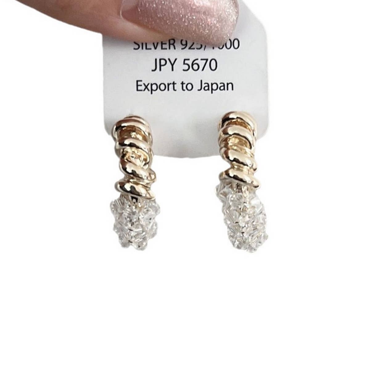 UNIQUE CRYSTAL WRAPPED EARRINGS