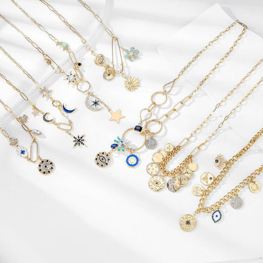 WOMEN'S DIAMOND RELIEF SMALL PENDANT NECKLACE