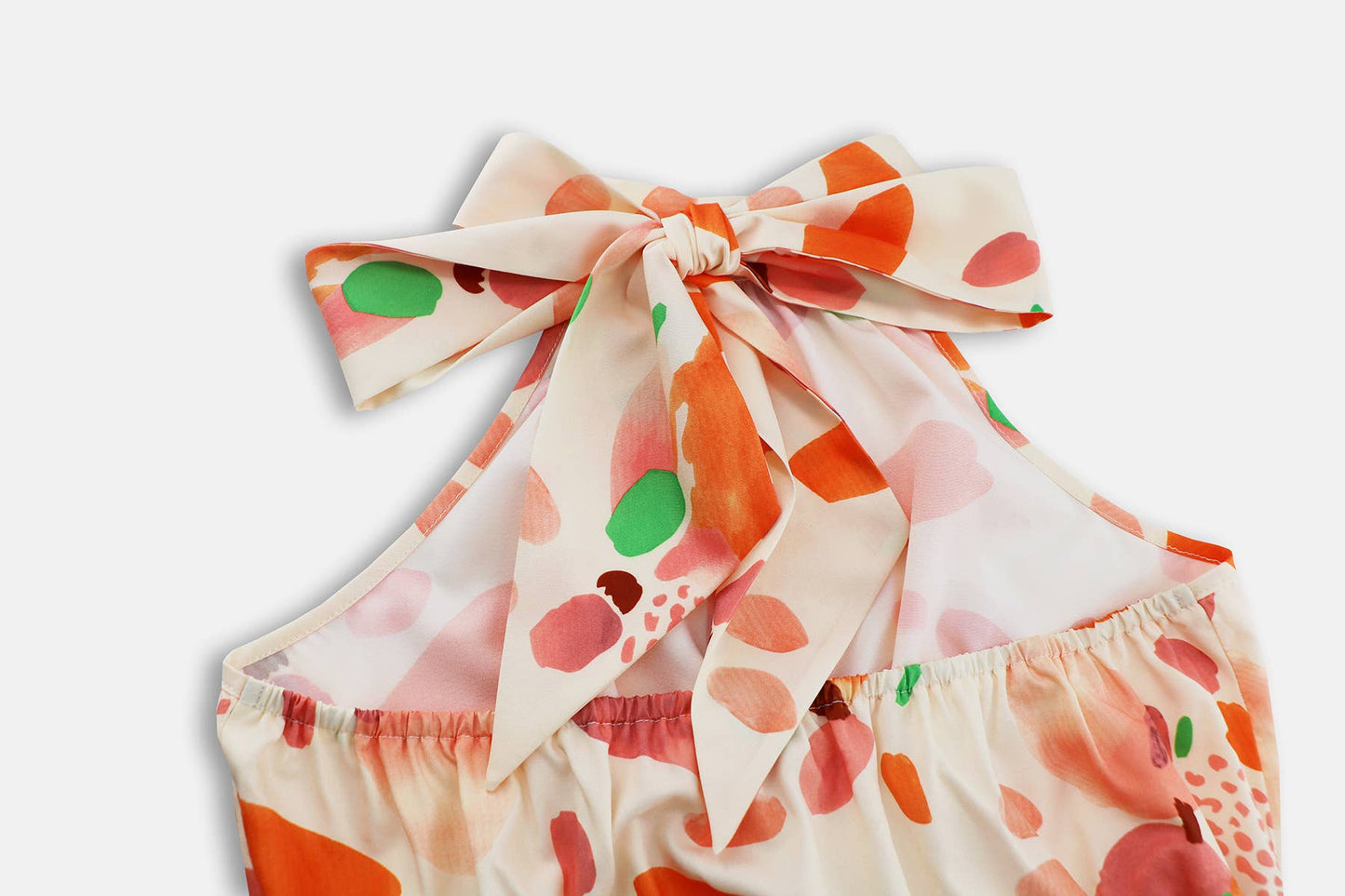 Sleeveless Halter Neck Printed Midi Dress