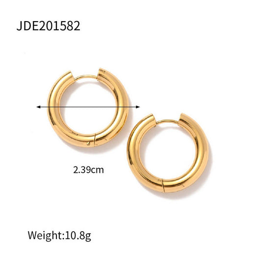 PERSONALIZED HIGH-END GOLD PIGMENT HOOP EARRINGS_CWMM2350