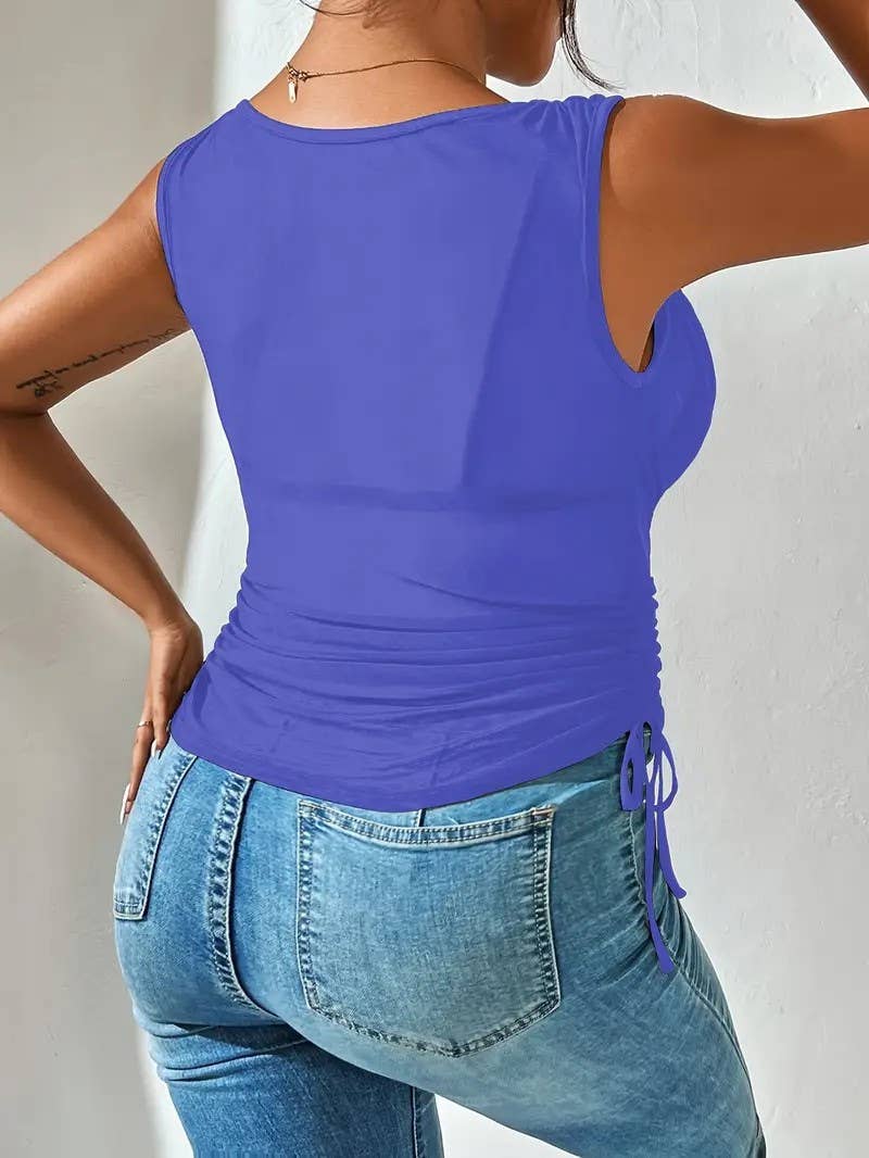 Women¡¯s sexy V-neck sleeveless crop top