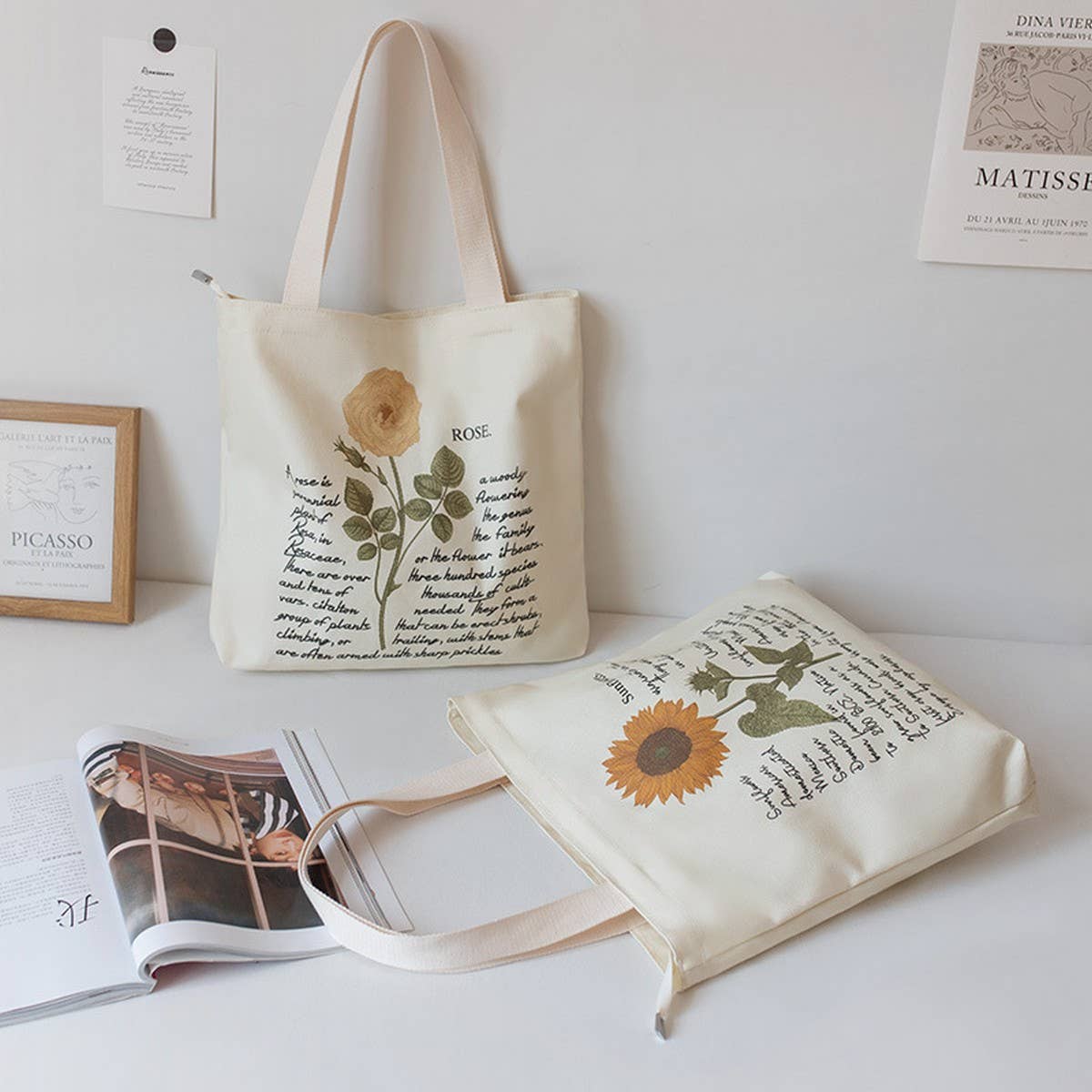 Vintage Canvas Tote Bag for School and Daily Use_CWAB5620