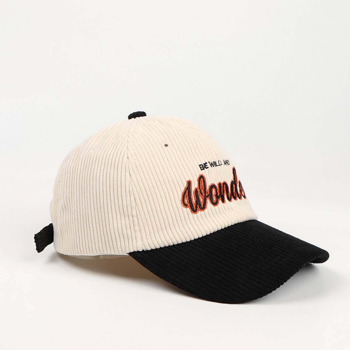 Corduroy Colorblock Baseball Cap - Unisex Hat CWAH1148