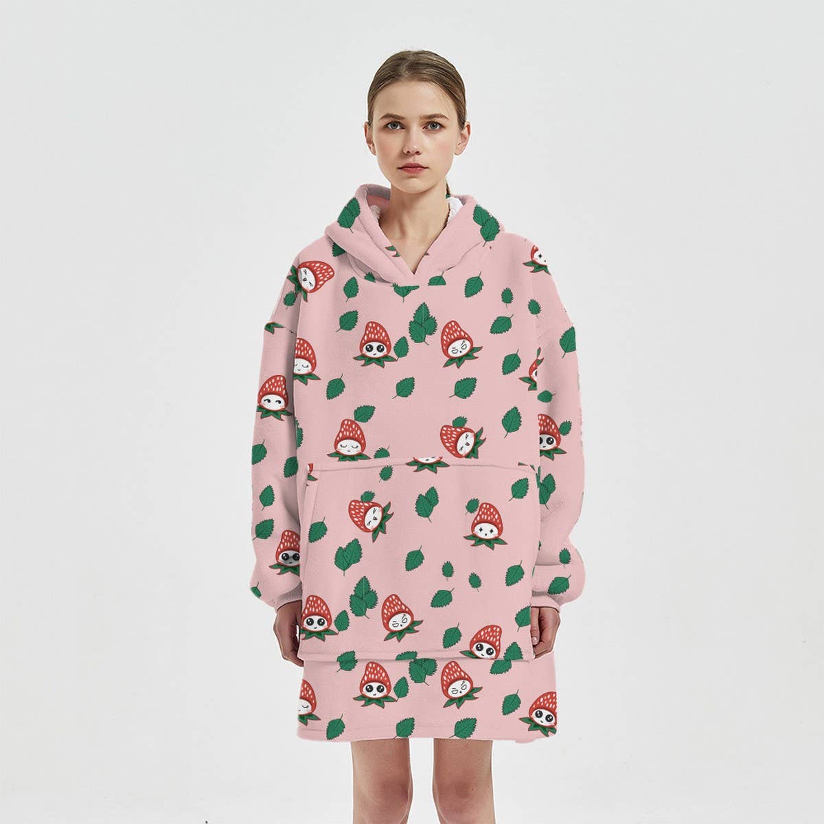 Thick Wearable Hoodie Blanket Pullover for Winter