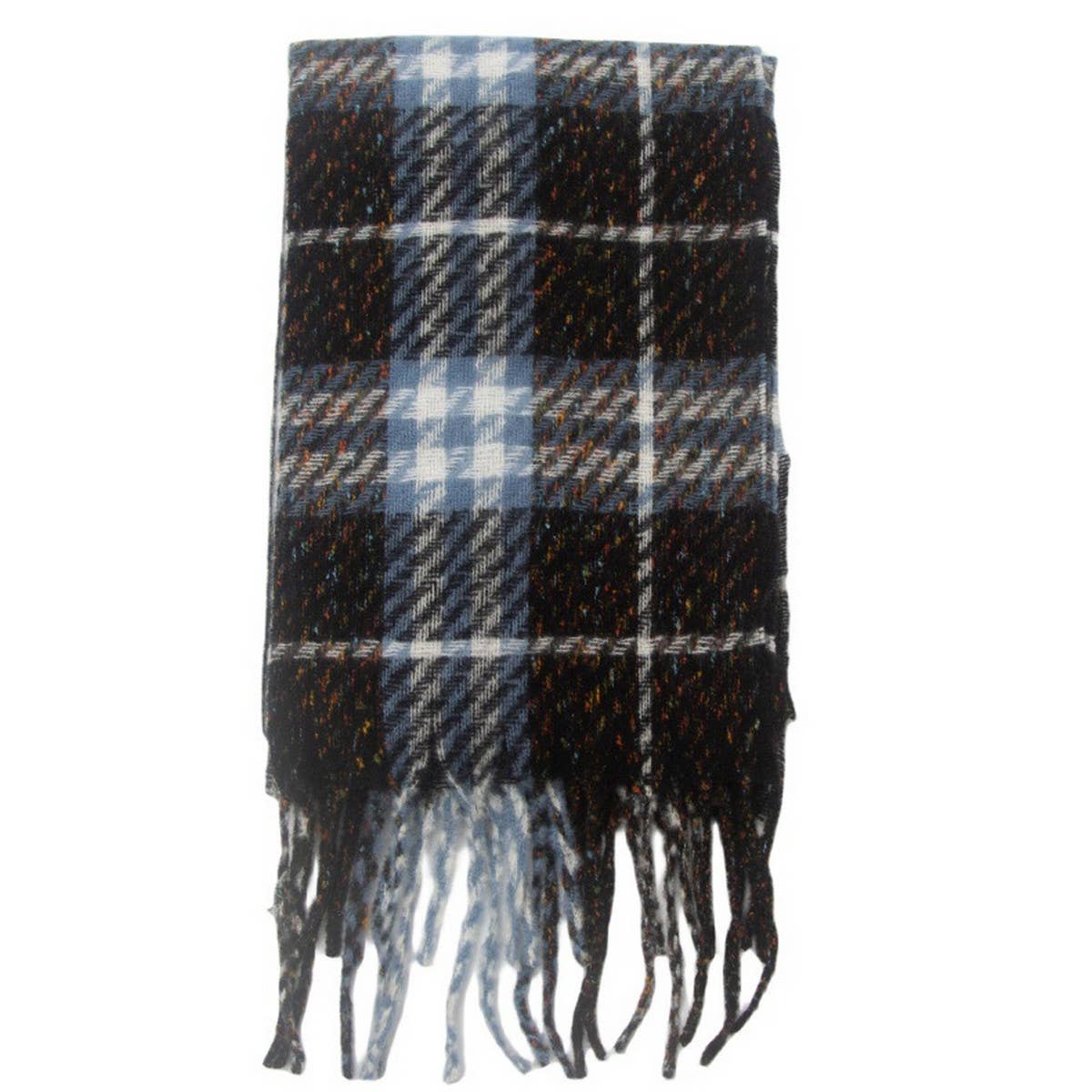New Tassel Checkered Scarf for Fall & Winter_CWASC0869