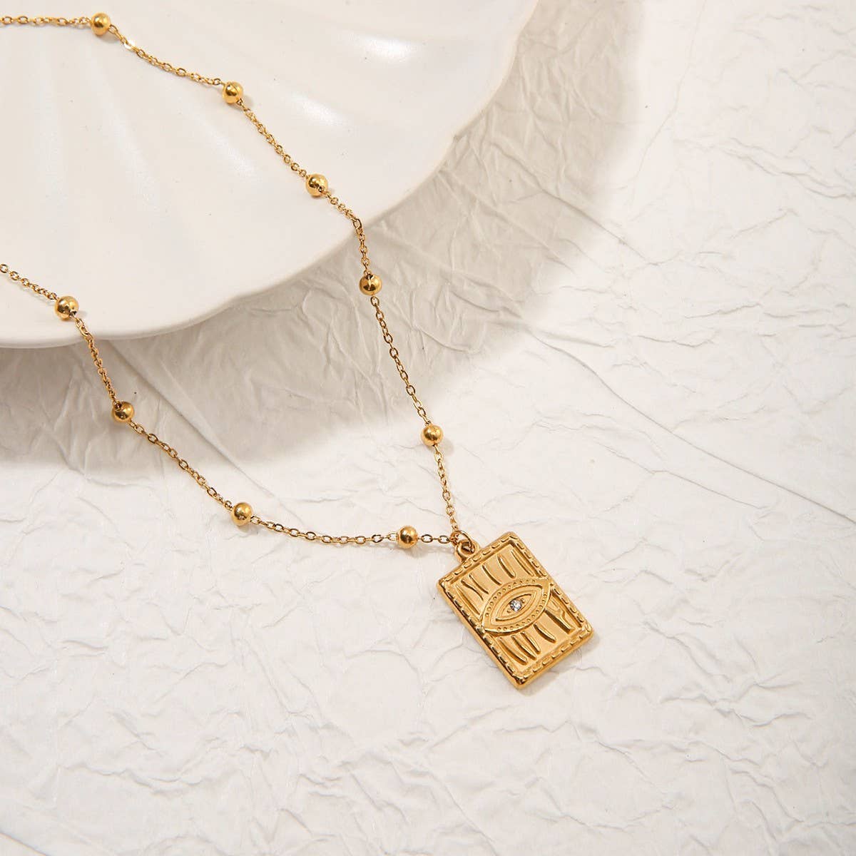 Classic Evil Eye Zircon Pendant Stainless Steel