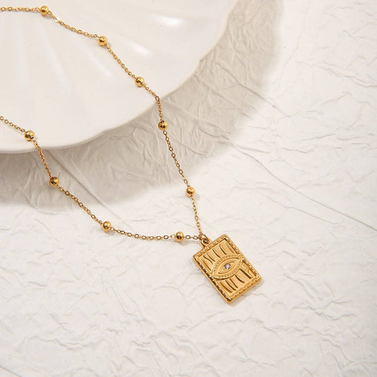 Classic Evil Eye Zircon Pendant Stainless Steel