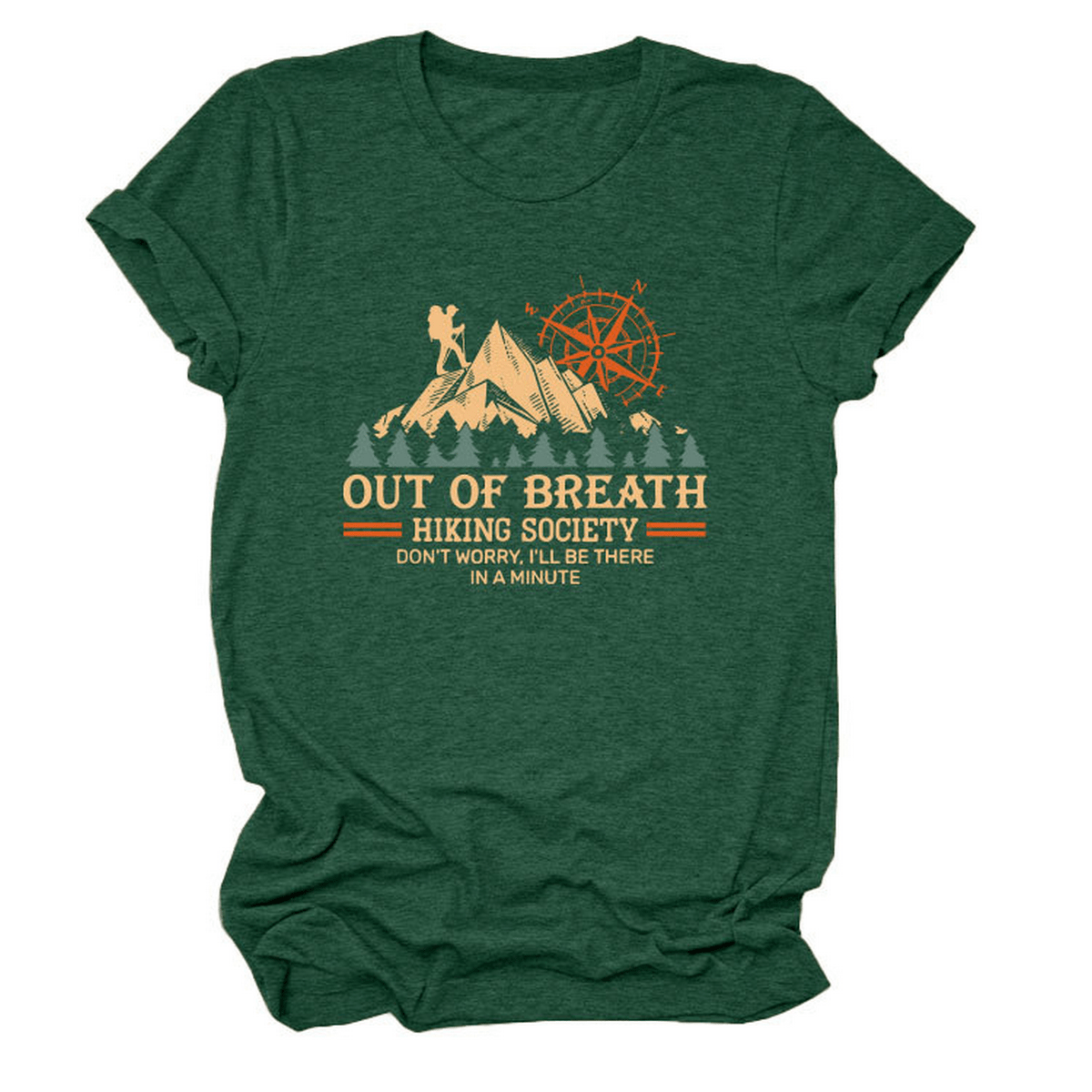 Comfy Crew Neck Tee ??Hiking Quote for Women_CWTTS1523