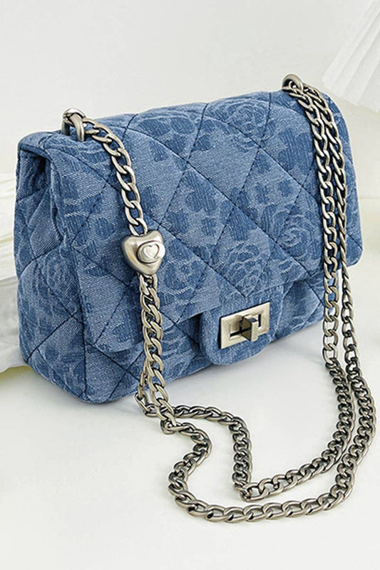CHAIN CROSSBODY FLAP PURSE _CUAB0116